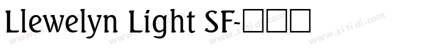 Llewelyn Light SF字体转换